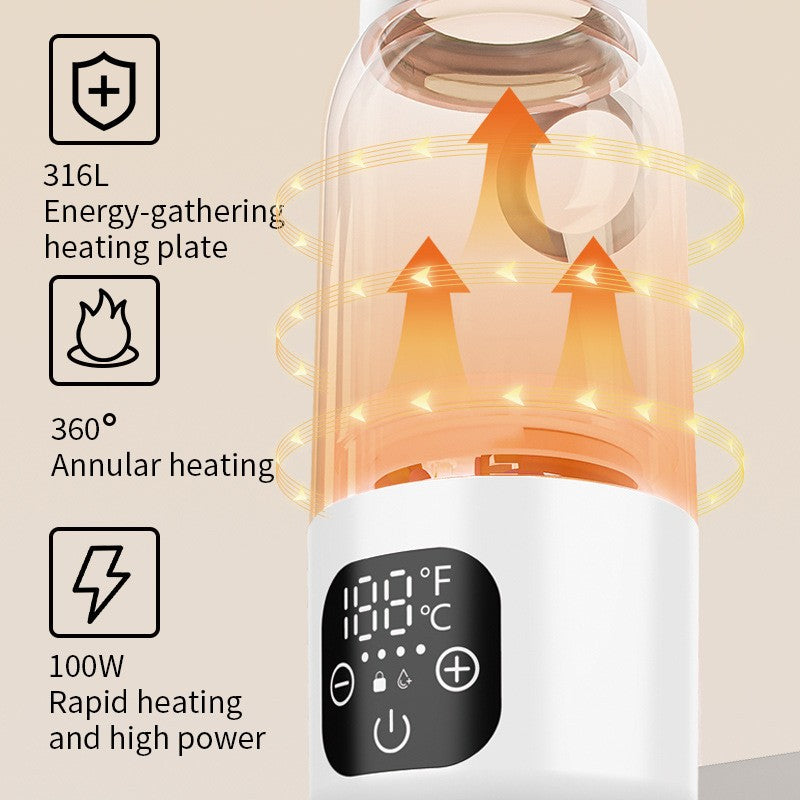 Comfyer Portable Bottle Warmer, Portable Milk Warmer for Baby