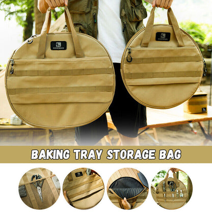 Camping Cast Iron Pot Outdoor Barbecue Pan Storage Bag Tote Bag Portable Handbag