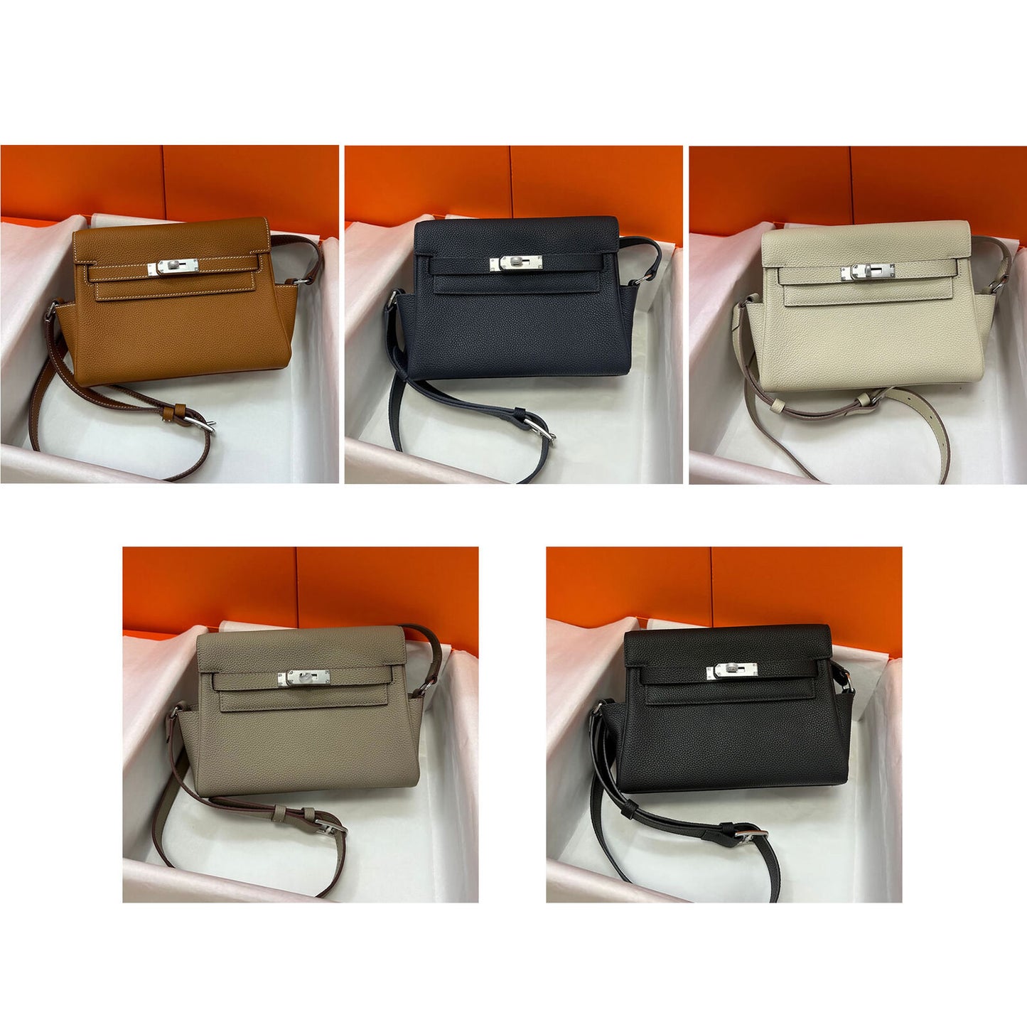 Genuine Cowhide Leather Shoulder Bag Flap Clutch Purse Crossbody Satchel Fashion