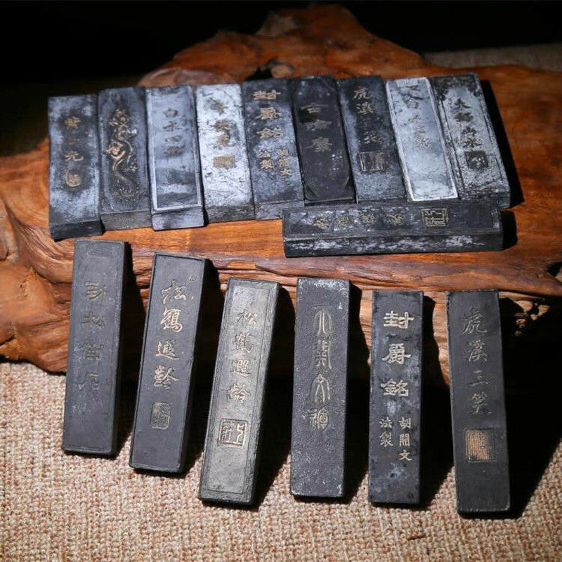 2Pc 31g 20-30 Year Old Antique Ink Stick Oil Soot Inkstick Calligraphy Painting