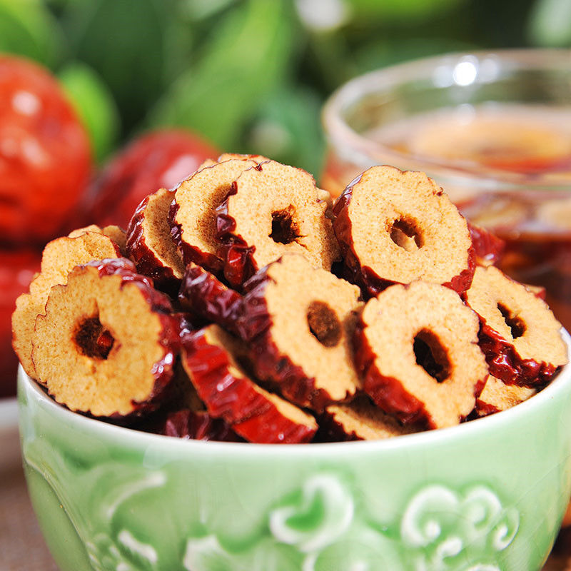 Chinese Food Dried Seedless Red Date Ziziphus Jujube Slices Herbal Tonics Tea
