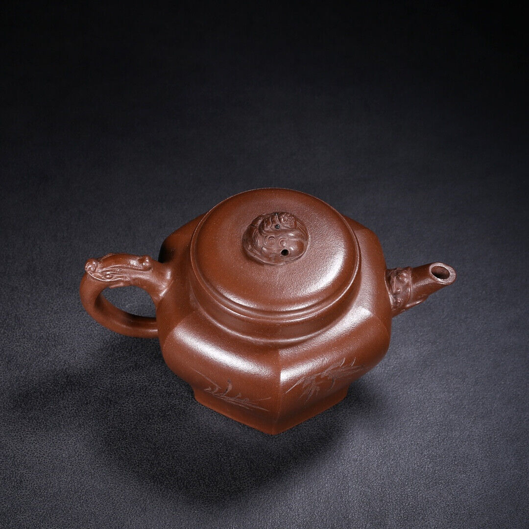 Chinese Yixing Zisha Clay Handmade Exquisite Teapot （六方 底款：徐汉棠）