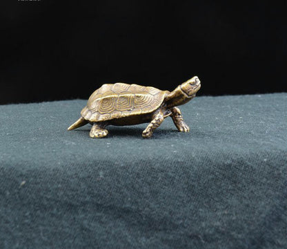 Retro Pure Copper Auspicious Tortoise Copper Ornaments Collect