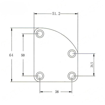 Silver Electric Guitar Neck Plate Cutaway Neck Joint Plate For Strat Tele Bass k