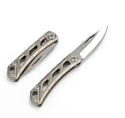 New Titanium Alloy Mini Knife Small Pocket Key chain Folding Knife Pendants Gift