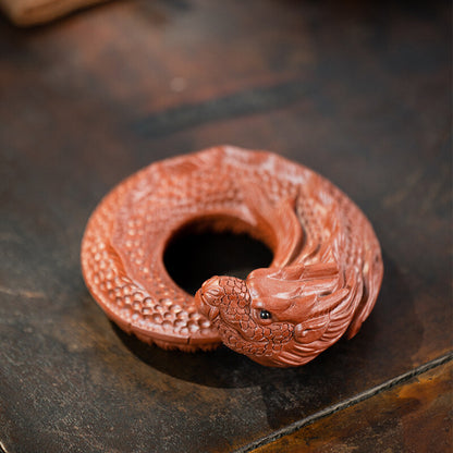 Creative Tea Pet Dragon Carved Handmade Artware Holder For Lid Of Pot Ornaments