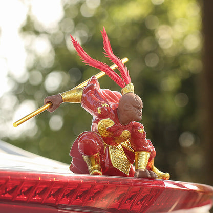 Handmade Craft Monkey King Statue Home Decoration Real Yixing Zisha Tea Pet New