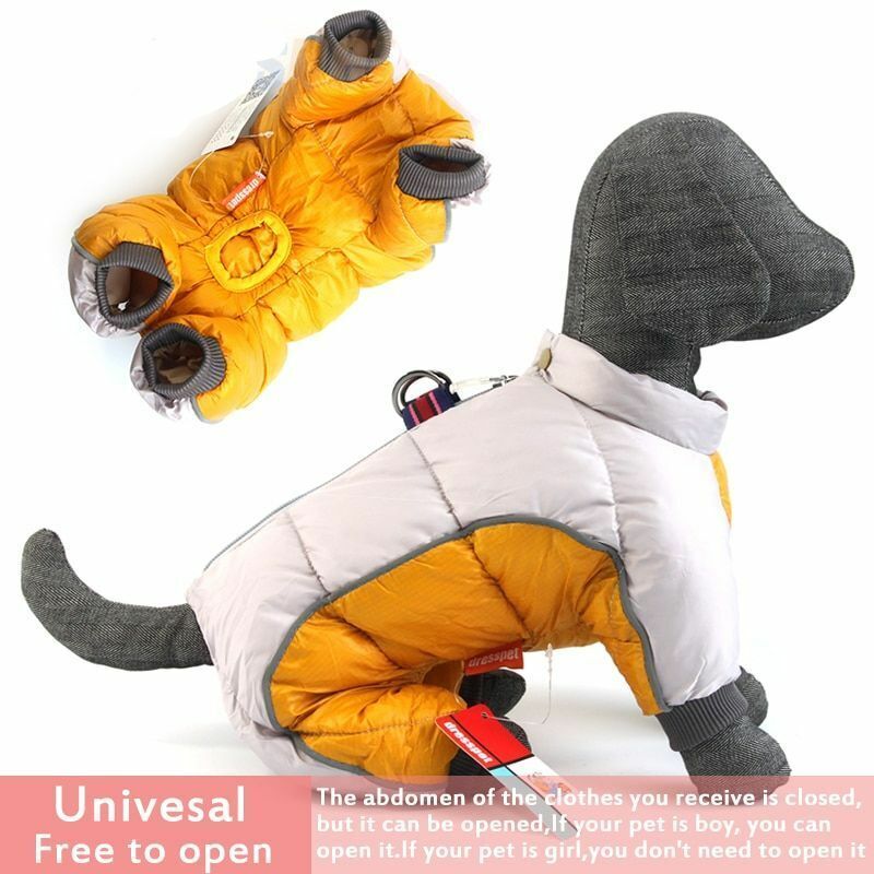 Winter Pet Dog Clothes 2020 Super Warm Jacket Thicker Cotton Coat Waterproof Zip