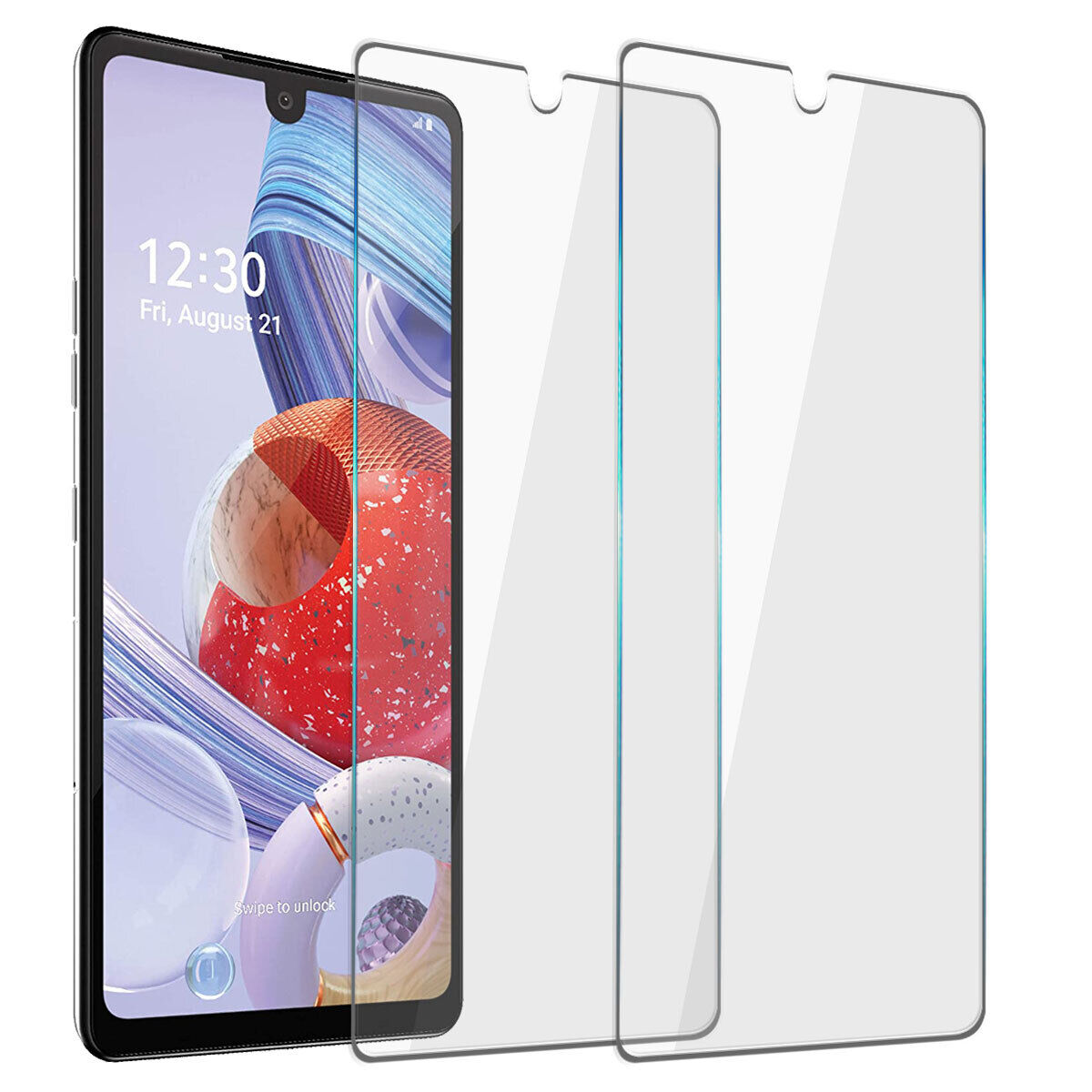 For LG Stylo 6 Glossy Thin Fit Transparent Tempered Glass Clear Screen Protector