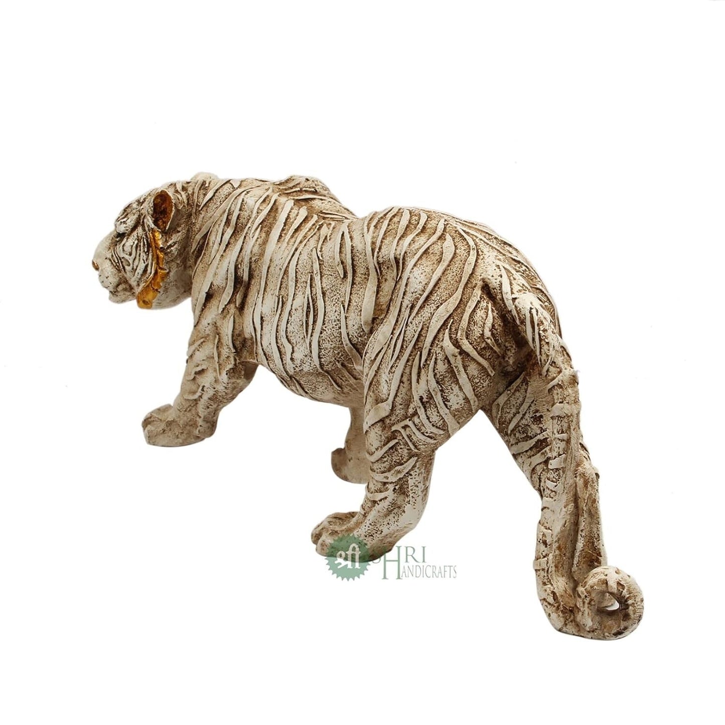 Polyresin Tiger Walking Idol Figurines Gifts for Home Decor Statue