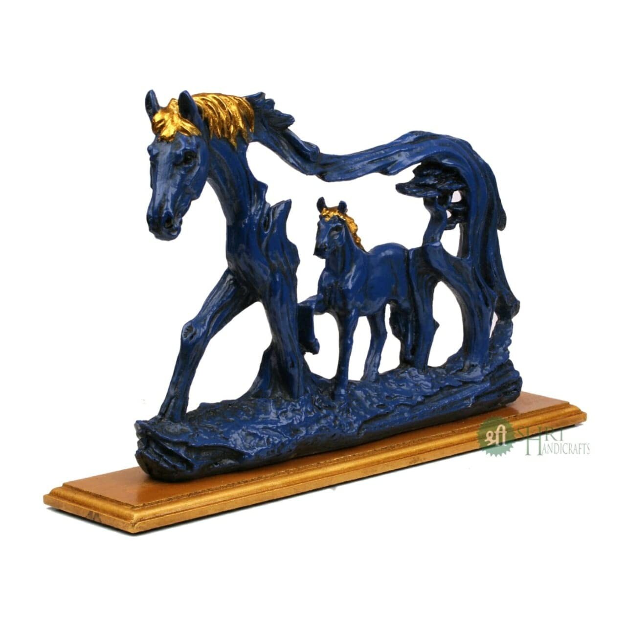 Polyresin Horse Statue with Baby Horse Animal Idol Figurine Gifts for Home Decor