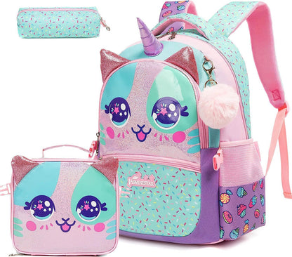 Kids Backpacks Girls School Bag Box School Backpack Girls Set Bookbag Backpack