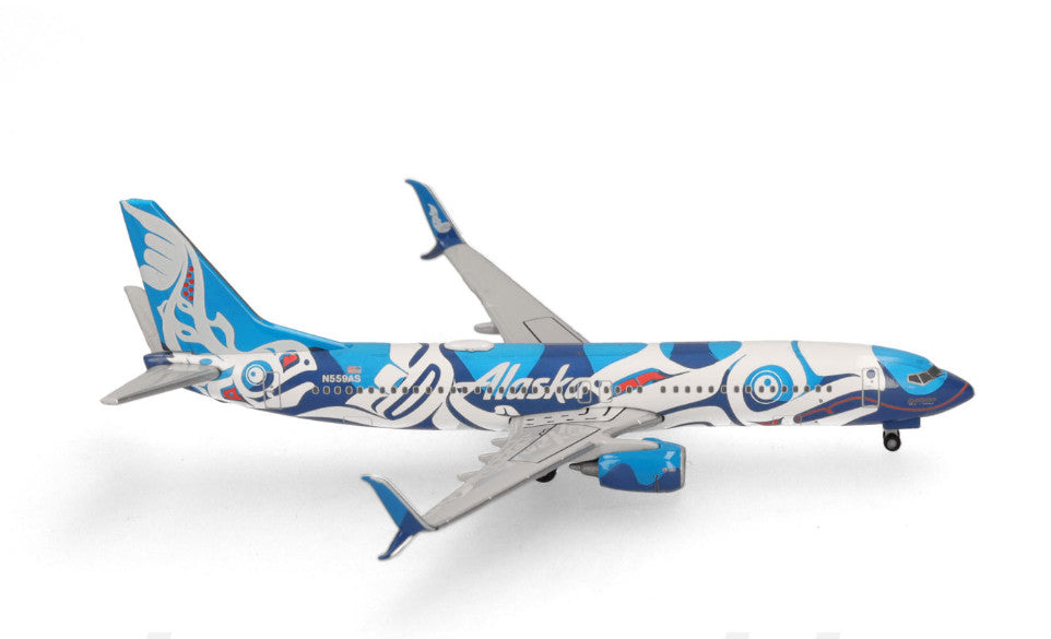 1:500 Herpa Alaska Airlines Boeing 737-800 Passenger Airplane Diecast Model