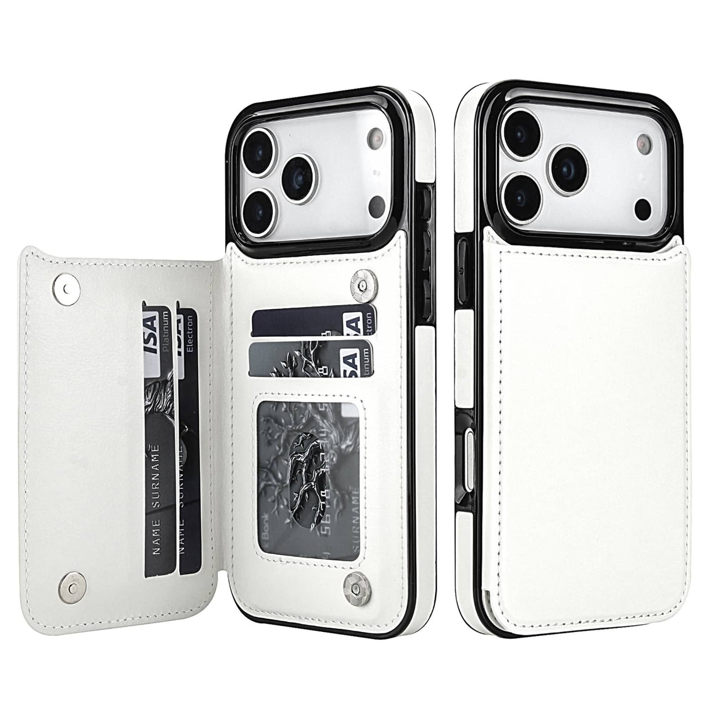 Wallet Case for iPhone 17e 17 16 15 14 13 12 11 Pro Max XS Leather Card Holder