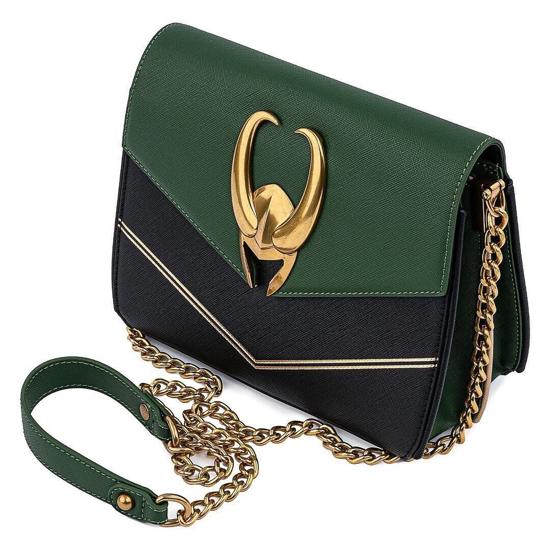 Loungefly Women's Loki Crossbody Bag Marvel Collection Green Limited Exclusive