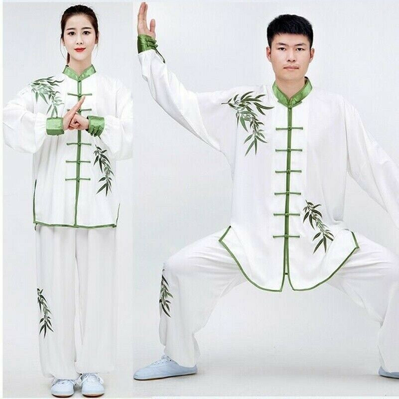 Women Men Cotton Tai Chi Set Embroidery Loose Chinese Kung Fu Suit Martial Art