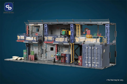 1:18 Outpost Bazzar Container Warehouse Scene Building Set for Model Figure