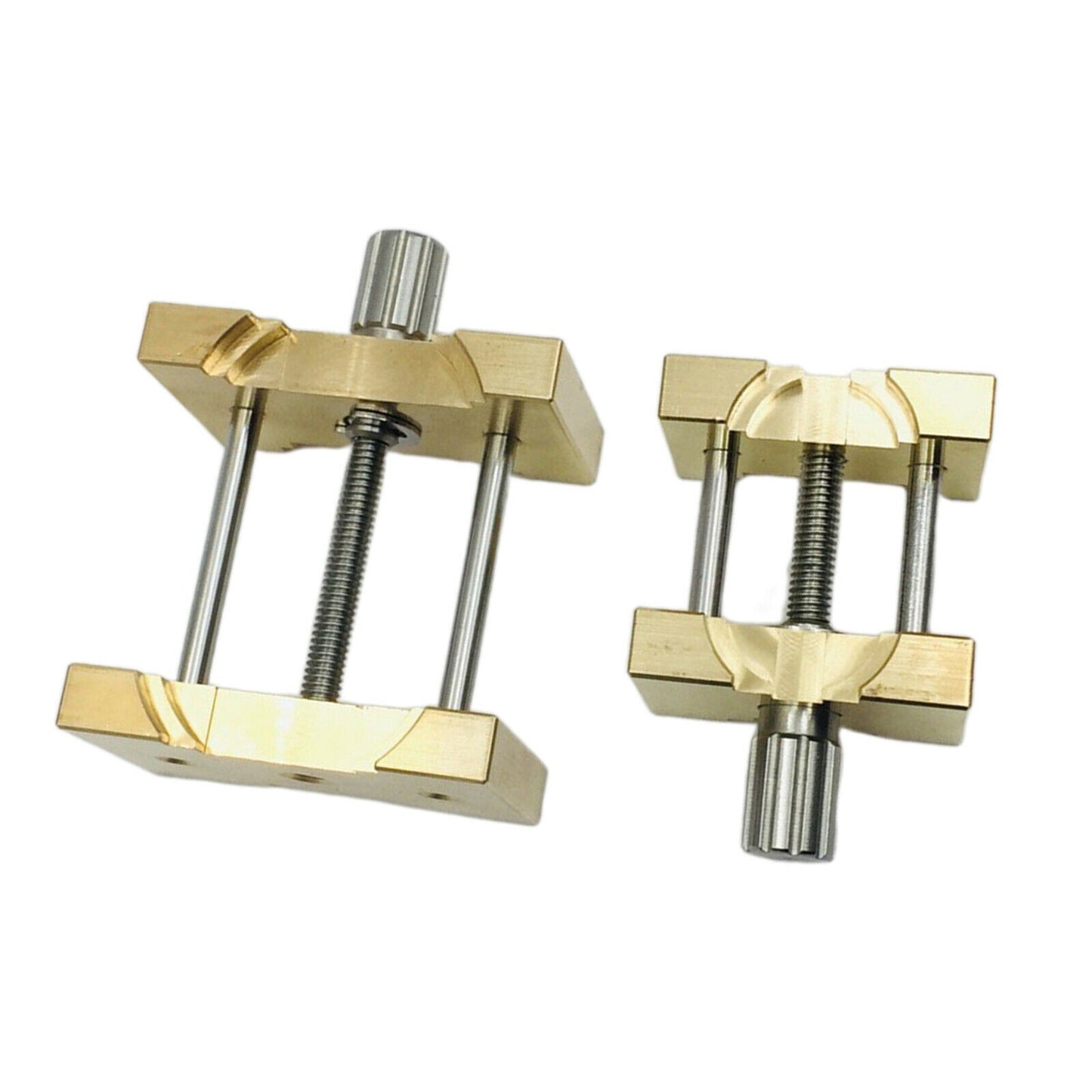 2Pc Copper Watch/Jewelry Movement Clip Holder Fixed Disassemble Base Repair Tool