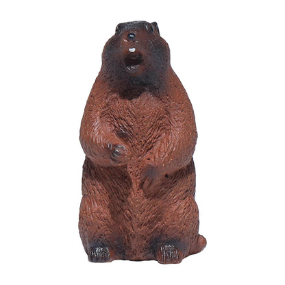 Small Prairie Dog Tea Pet Collectible Mini Tea Pet for Bookshelf Yoga Office