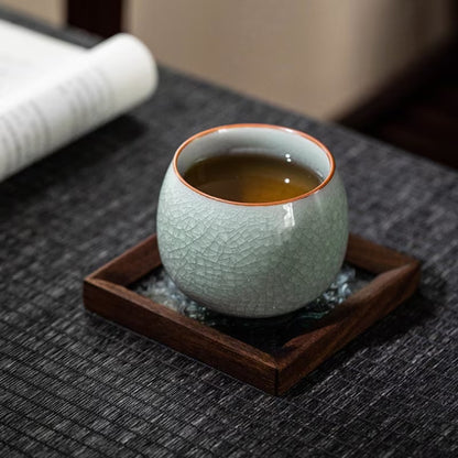 Ice Flower Ceramic Teacup Novelty Kung Fu Cup Drinkware