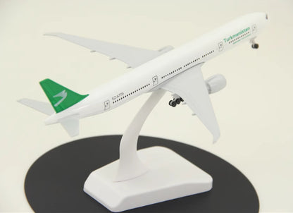19CM Turkmenistan BOEING 777-200ER EZ-A779 Passenger Airplane Diecast Model