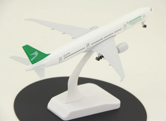 19CM Turkmenistan BOEING 777-200ER EZ-A779 Passenger Airplane Diecast Model
