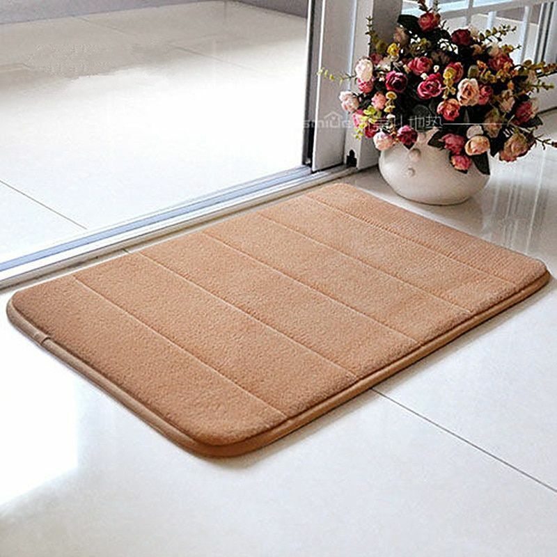 3Pcs/Set Memory Foam Bath Mat Modern Floor Anti-Slip Bathroom Rug Kitchen Carpet