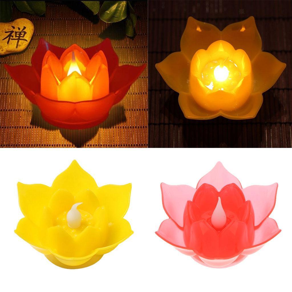 Electronic Candle Light Lamp Lotus Tealight Wedding Party