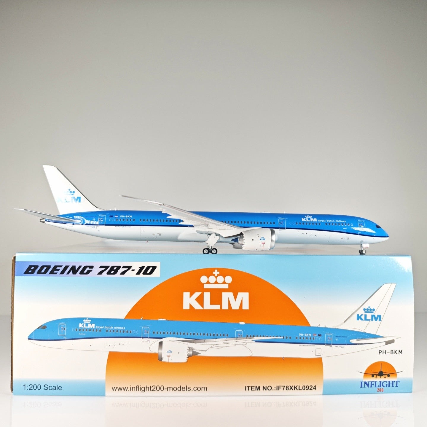 1:200 InFlight KLM Boeing 787-10 PH-BKM Passenger Airplane Diecast Plane Model