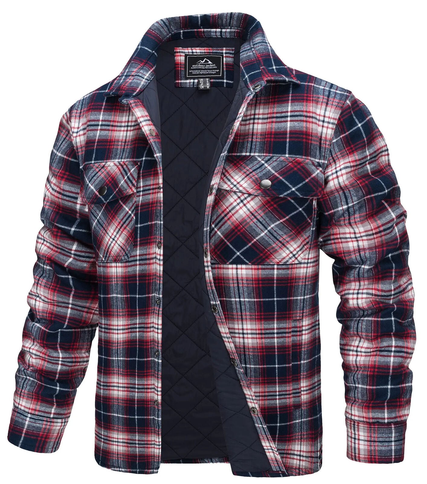 Jackets Mens Shirt Jacket Multi-Pockets Outwear Hiking Coats Tops