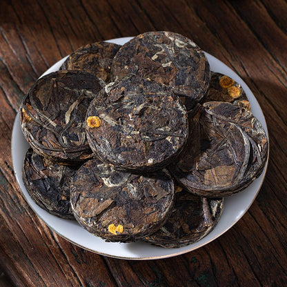 500g Lemon White Tea Fuding Aged White Tea Small Tea Cake
