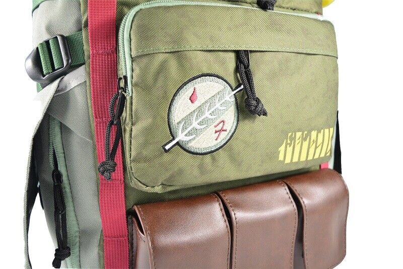 Star Wars Laptop Backpack Schoolbag Boba Fett Travel Outdoor Green Universe