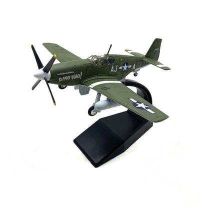 1:72 Military WW2 P-51B Mustang Fighter Alloy Aircraft Model Plane Ornaments A