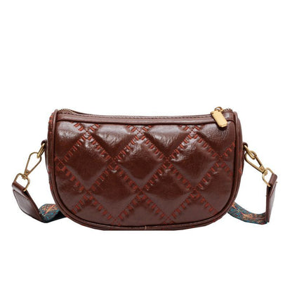 Shoulder Bags Handbag Wide Shoulder Strap Crossbody Bag Versatile Zipper Handbag