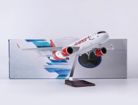 1:80 47CM Avianca AIRBUS A320neo Airplane Landing Gear Resin Aircraft Model