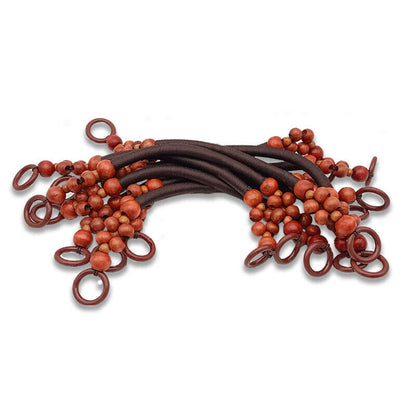 Retro Nylon Rope Wooden Beaded Handbag Handle DIY Purse Clutch Bag Accessories