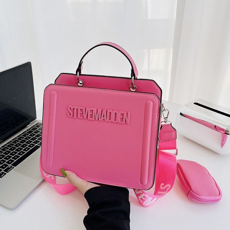 Luxury Shoulder Tote Bag Handbag Black White Red Blue Yellow Green Pink Purse