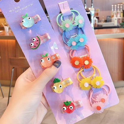 Hair Bands 10/20 Pcs/Bag Shiny Flowers Baby Scrunchies Rubber Kids Accessories