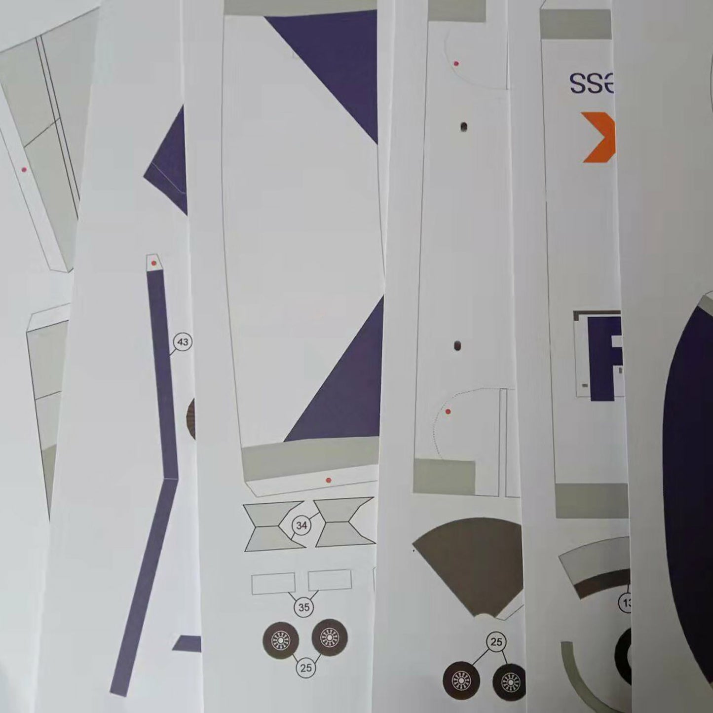 1/100 Fedex MD-11 Air Plane 3D Paper Model Cargo Aircraft Unassembled DIY Kit