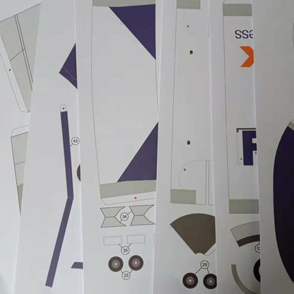 1/100 Fedex MD-11 Air Plane 3D Paper Model Cargo Aircraft Unassembled DIY Kit