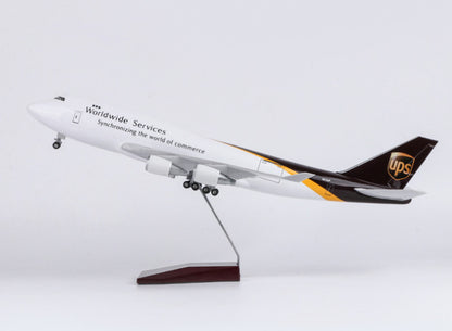 1:150 47CM UPS BOEING 747-400 Aeroplane Landing Gear Resin Aircraft Plane Model