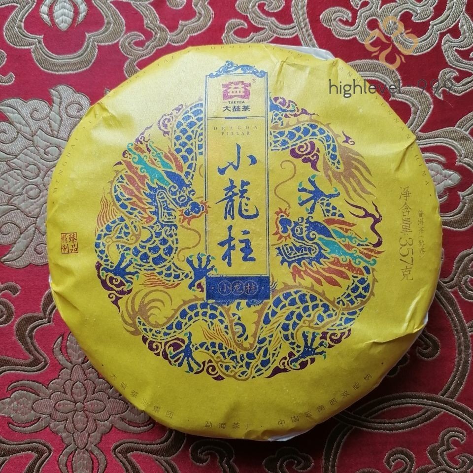 2021 Menghai TAETEA DRAGON PILLAR Dayi Tea Cake Puer Pu-erh 357g Ripe 2101 Batch