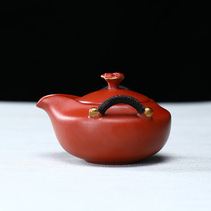Authentic Yixing Zisha Dahongpao Clay Tea Pot With Infuser Holes Lid 220ml New