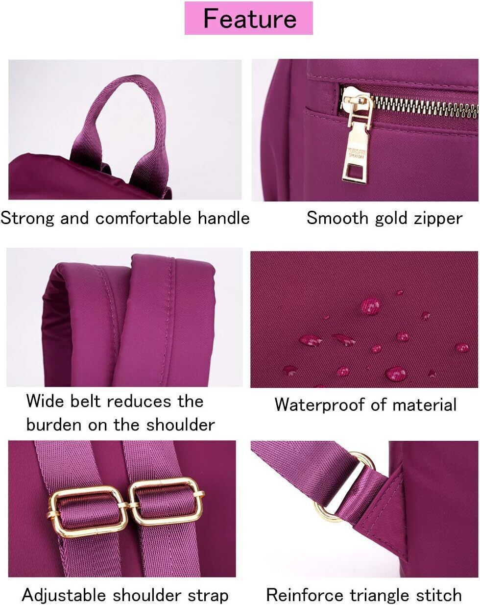 Backpack Purse for Women Small Rucksack Fashion Mini Daypack Shoulder Bag Ladies