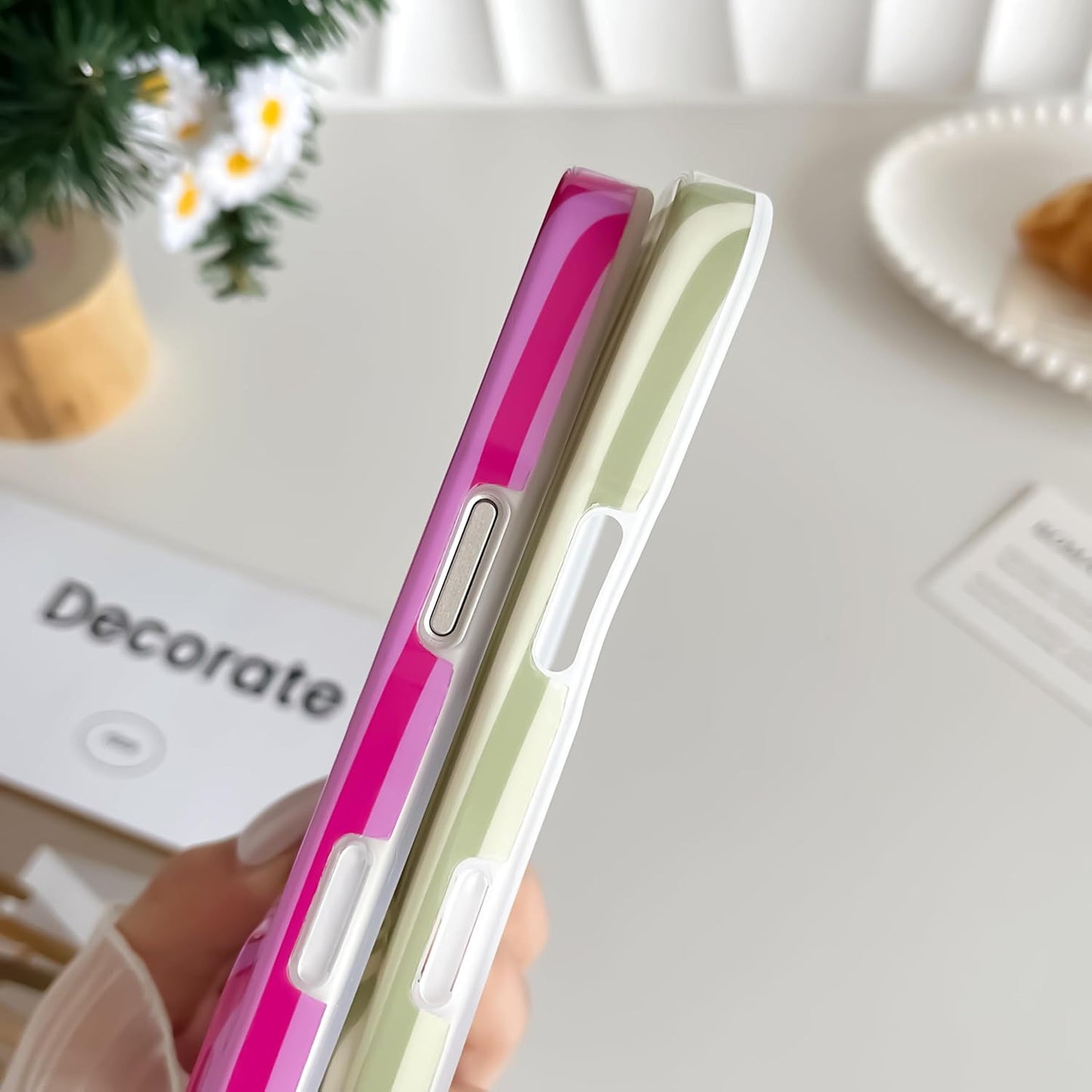 for Iphone 17 Pro Case Cute Striped Phone Case Soft TPU Slim Shockproof Phone Co