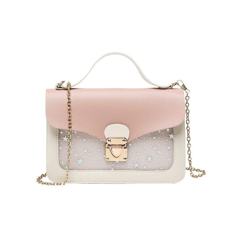 Mini Square Pack Shoulder Bag Star Sequin Crossbody Bag Clutch Wallet Handbags