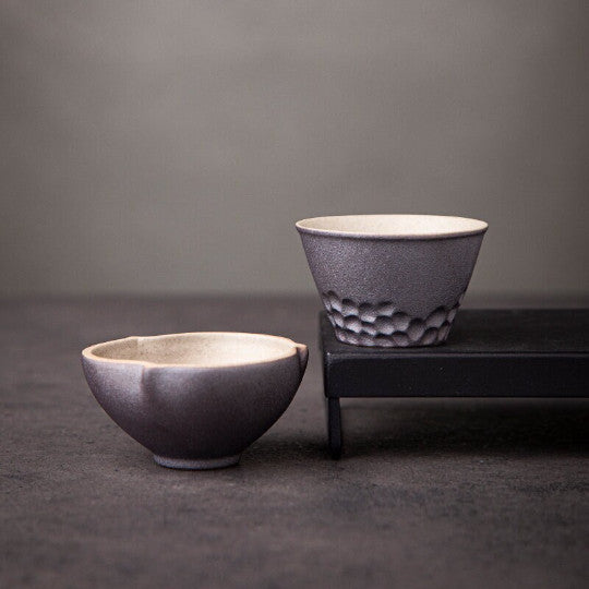 Black Ceramic Teacup Novelty Tea Cup Drinkware