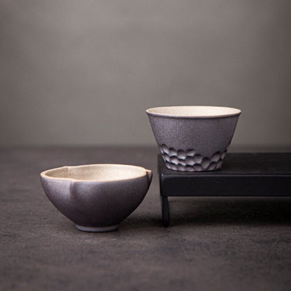 Black Ceramic Teacup Novelty Tea Cup Drinkware