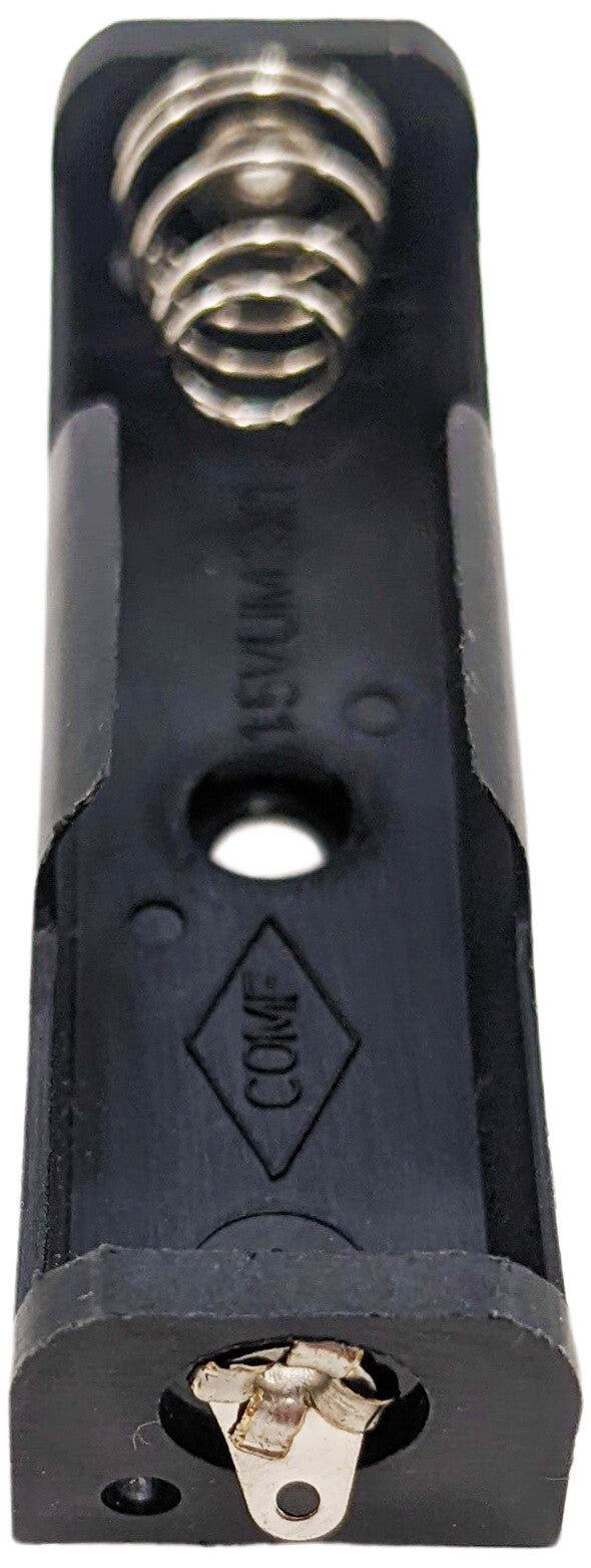 Single AA Battery Holder w\ Solder Lugs, Plastic, 2.25" x 0.67" x 0.55"