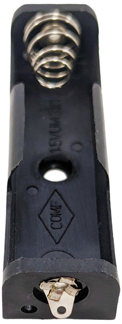 Single AA Battery Holder w\ Solder Lugs, Plastic, 2.25" x 0.67" x 0.55"